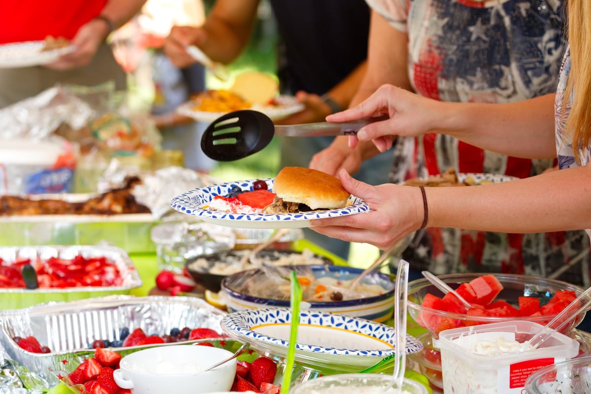 Church potluck meal