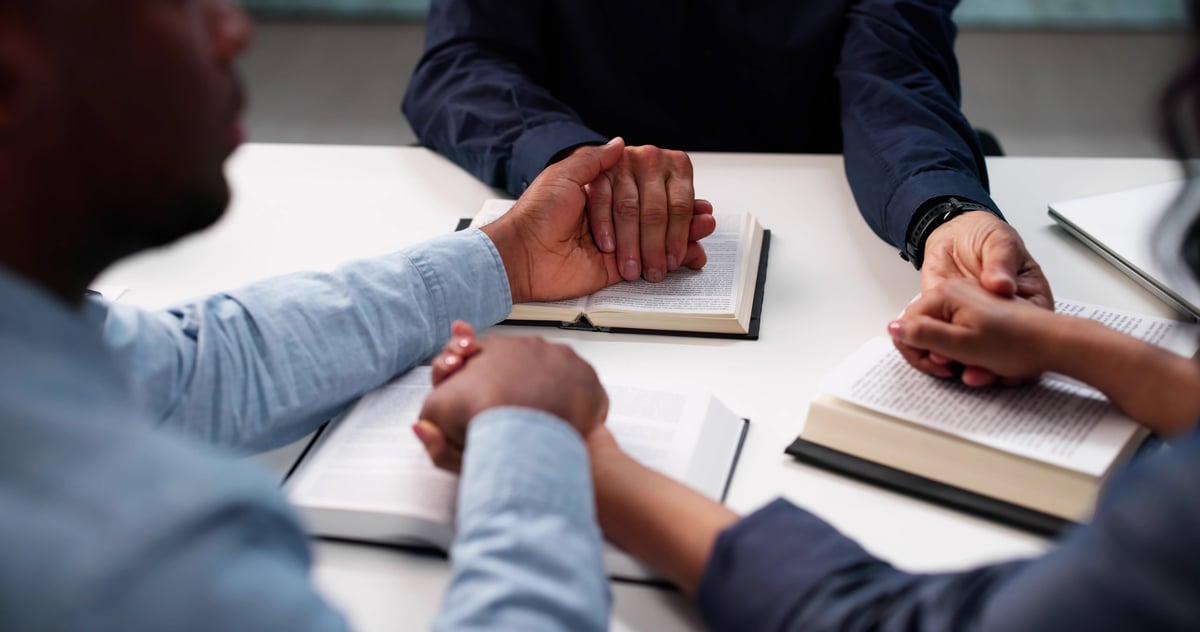 Community studying Bible together